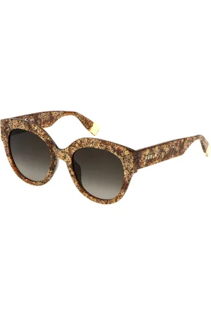 Furla Donna SFU813 0V83 Occhiali da sole Acetato Fumo Squadrata Normale Sfumato