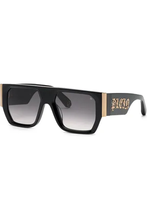 Philipp Plein Uomo SPP094M PLEIN MASTER OVERSIZELEIN 700 Occhiali da sole Acetato Fumo Geometrica Normale Sfumato