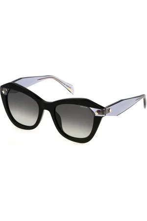 Police Donna SPLL97 CLUE 1 700 Occhiali da sole Acetato Fumo Geometrica Normale Sfumato