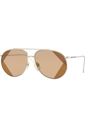 Burberry Donna BE3138 110993 Occhiali da sole Metallo Marrone Pilot