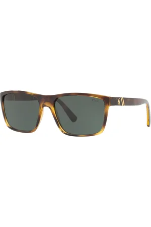 Ralph Lauren Uomo PH4133 500371 Occhiali da sole Iniettato Verde Squadrata Normale