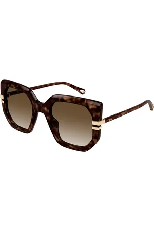 Chloé Donna CH0240S 002 Occhiali da sole Acetato Marrone Farfalla