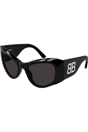 Balenciaga Donna BB0393S 001 Occhiali da sole Acetato Grigio Farfalla