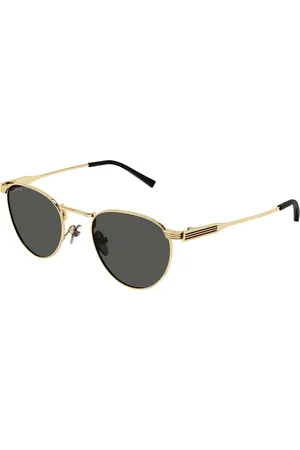 Gucci Uomo GG1875S 001 Occhiali da sole Metallo Grigio Rotonda