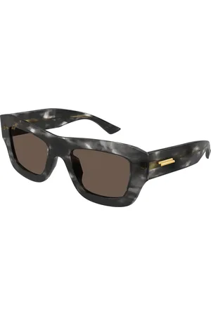 Bottega Veneta Donna BV1357S 002 Occhiali da sole Acetato Marrone Squadrata