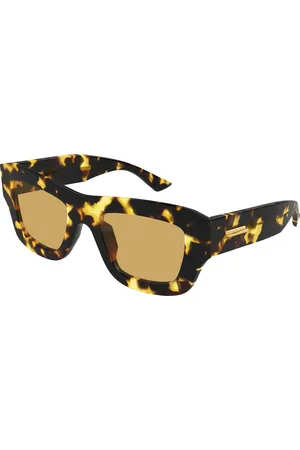 Bottega Veneta Donna BV1357S 003 Occhiali da sole Acetato Marrone Squadrata