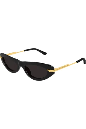 Bottega Veneta Donna BV1368S 001 Occhiali da sole Acetato Grigio Rotonda