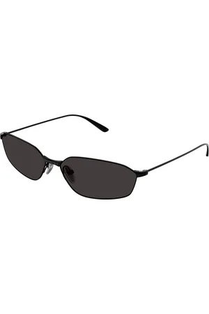 Balenciaga Unisex BB0412S 001 Occhiali da sole Metallo Grigio Geometrica