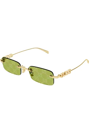 Gucci Uomo GG1808S 002 Occhiali da sole Metallo Verde Squadrata