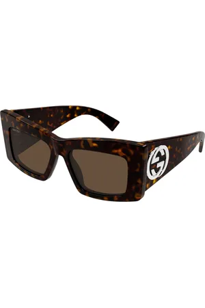 Gucci Donna GG1842S 002 Occhiali da sole Acetato Marrone Farfalla