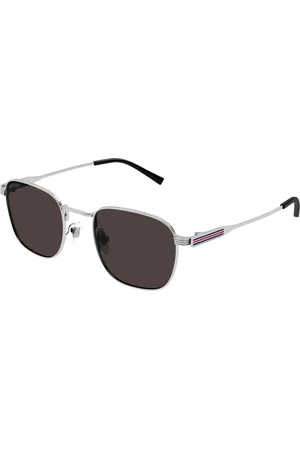 Gucci Uomo GG1876S 003 Occhiali da sole Metallo Grigio Rotonda