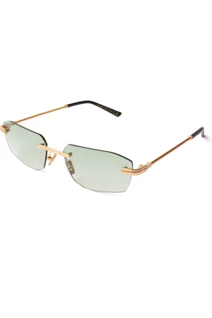 XLAB Unisex Elba Occhiali da sole Metallo Verde Squadrata Normale Sfumato