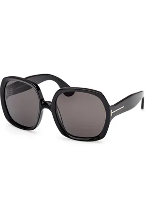 Tom Ford Donna FT1221 SAFFRON 01A Occhiali da sole Acetato Fumo Squadrata Normale