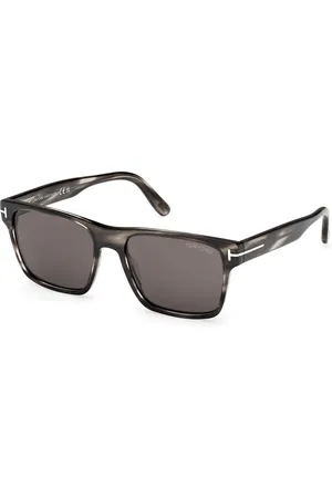 Tom Ford Uomo FT1205 CALDER 56A Occhiali da sole Acetato Fumo Squadrata Normale