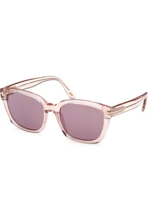 Tom Ford Donna FT1216 HAYLAY 72Y Occhiali da sole Acetato Viola Squadrata Normale