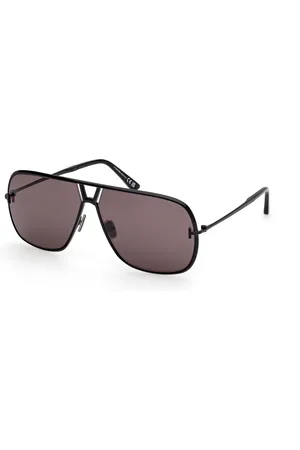 Tom Ford Uomo FT1204 STAVROS 01A Occhiali da sole Metallo Fumo Squadrata Normale