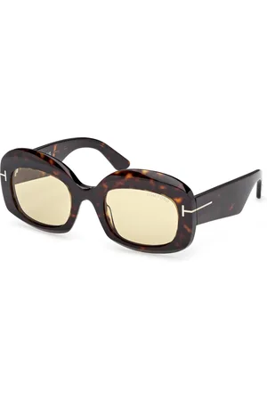 Tom Ford Donna FT1219 CARMEN-02 52E Occhiali da sole Acetato Marrone Squadrata Normale