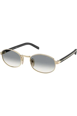 Prada Donna PR B53S ZVN02C Occhiali da sole Metallo Grigio Rotonda Normale Sfumato