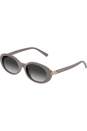 Tiffany & Co. Donna TF4242D 84013C Occhiali da sole Acetato Grigio Rotonda Normale Sfumato