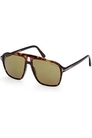 Tom Ford Uomo FT1209 AUTARI 52N Occhiali da sole Acetato Verde Squadrata Normale