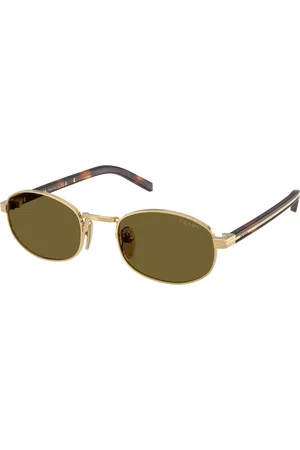 Prada Donna PR B53S 5AK09Z Occhiali da sole Metallo Marrone Rotonda Normale