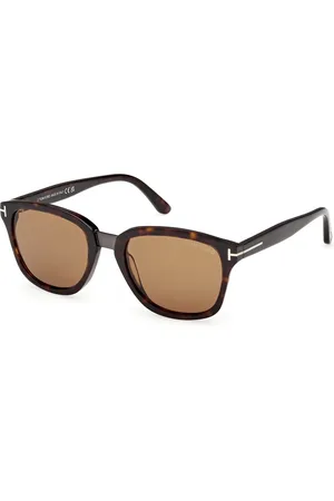 Tom Ford Uomo FT1213 GRAYDON 52E Occhiali da sole Acetato Marrone Squadrata Normale