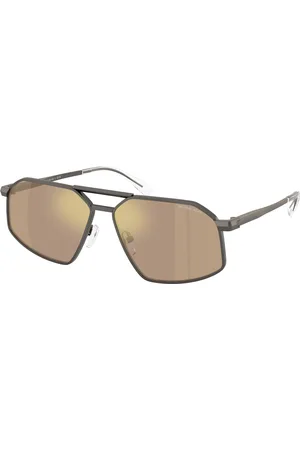 Michael Kors Uomo MK1167 MAR VISTA 10027P Occhiali da sole Metallo Marrone Geometrica Normale Specchiato