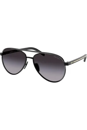 Prada Donna PR B57S AAV90A Occhiali da sole Acciaio Grigio Pilot Normale Sfumato
