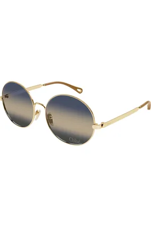Chloé Donna CH0281S 002 Occhiali da sole Metallo Blu Rotonda