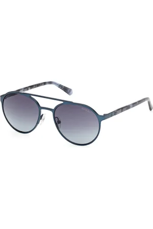 Guess Uomo GU00211 91W Occhiali da sole Metallo Rotonda Normale