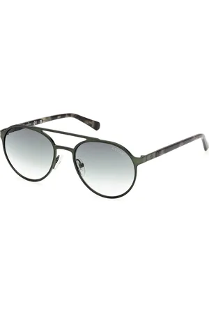 Guess Uomo GU00211 97P Occhiali da sole Metallo Rotonda Normale