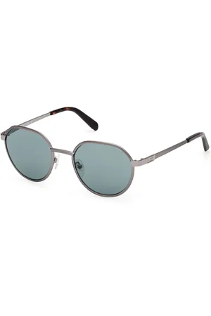 Guess Uomo GU00207 09V Occhiali da sole Metallo Blu Rotonda Normale