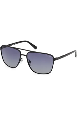 Guess Uomo GU00210 02D Occhiali da sole Metallo Fumo Squadrata Polarizzata