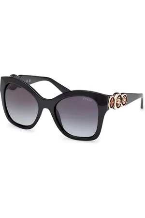 Guess Donna GU00197 01B Occhiali da sole Iniettato Fumo Farfalla Normale