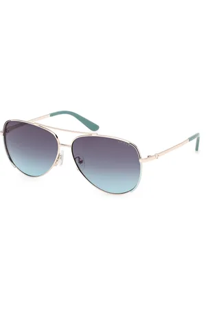 Guess Donna GU00193 33W Occhiali da sole Metallo Blu Pilot Normale