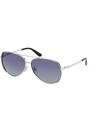 Guess Donna GU00193 10D Occhiali da sole Metallo Pilot Polarizzata