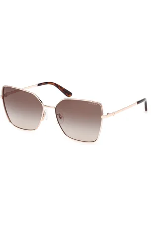 Guess Donna GU00192 28F Occhiali da sole Metallo Marrone Farfalla Normale