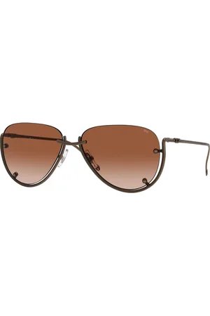 Diesel Unisex DL1003 105/13 Occhiali da sole Metallo Marrone Pilot Normale Sfumato