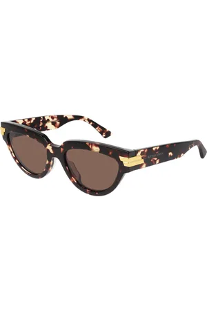 Bottega Veneta Donna BV1035S 002 Occhiali da sole Acetato Marrone Cat Eye Normale