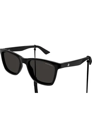 Montblanc Uomo MB0399S 006 Occhiali da sole Iniettato Grigio Squadrata