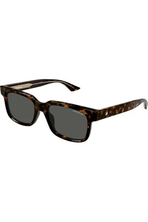Montblanc Uomo MB0383S 002 Occhiali da sole Acetato Grigio Squadrata