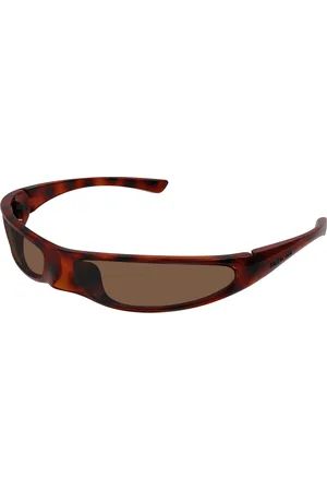 Balenciaga Unisex BB0383S 003 Occhiali da sole Bio-iniettato Marrone Rotonda