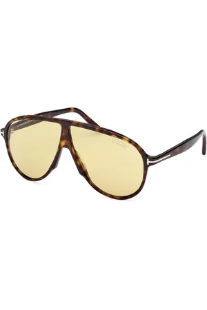 Tom Ford Uomo FT1211 VLADIMIR 52E Occhiali da sole Acetato Marrone Pilot Fotocromatiche