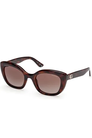Guess Donna GU00196 52F Occhiali da sole Iniettato Marrone Squadrata Normale Sfumato