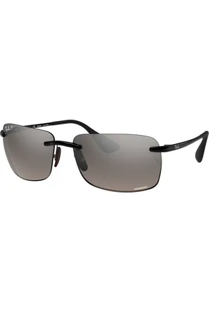 Ray-Ban Uomo RB4255 601/5J Occhiali da sole Iniettato Argento Squadrata Polarizzata