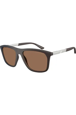 Emporio Armani Uomo EA4237 6186EF Occhiali da sole Iniettato Squadrata Specchiate
