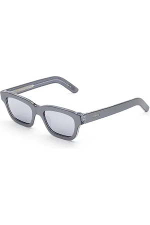 Retrosuperfuture Unisex 997 Milano Aspesi Silver Occhiali da sole Acetato Squadrata Normale Specchiato