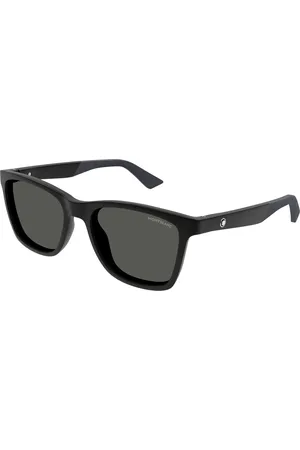 Montblanc Uomo MB0399S 002 Occhiali da sole Iniettato Grigio Squadrata