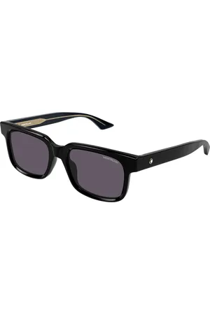 Montblanc Uomo MB0383S 005 Occhiali da sole Acetato Grigio Squadrata