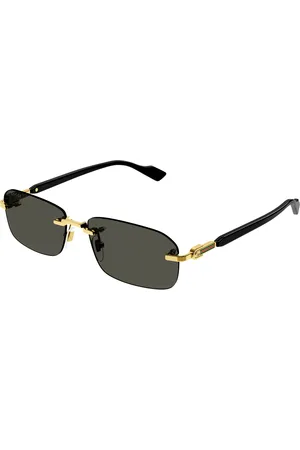 Gucci Uomo GG1221S 001 Occhiali da sole Metallo Grigio Squadrata Normale
